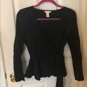Black wrap top